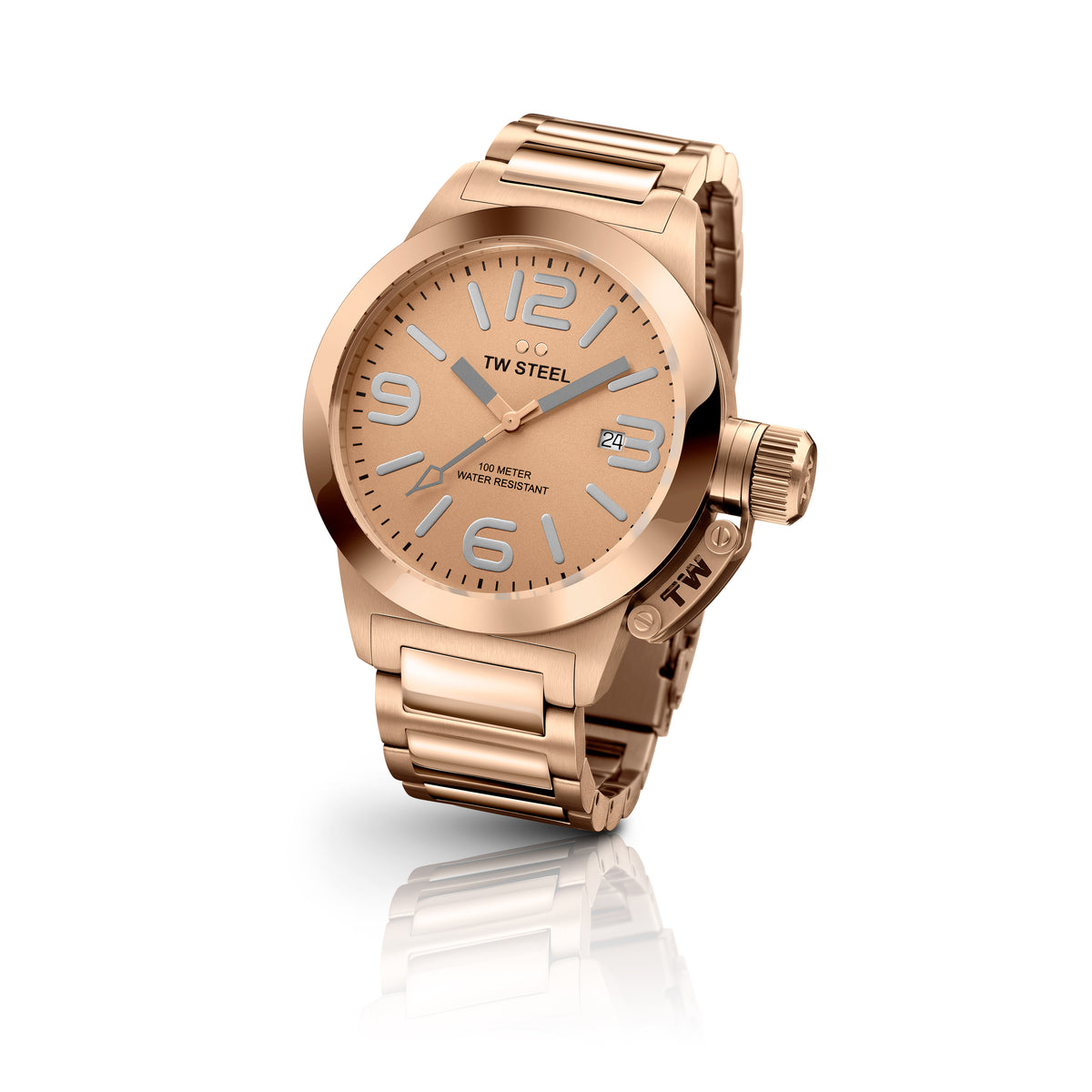 UNISEX 40MM TW STEEL ROSE GOLD WATCH TO3 main image 3