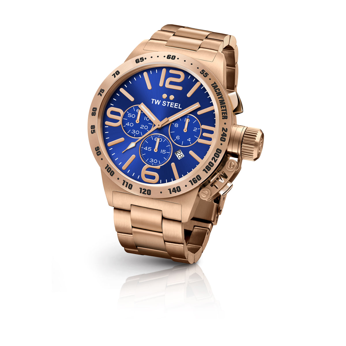 Montre TW Steel - Cadran 45 Mm Crème, Bracelet Or Et Argent, Neuve Avec étiquettes